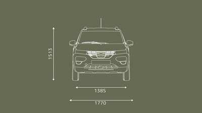 Nouvelle Dacia Spring  dimensions  face avant