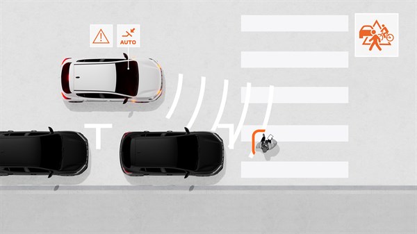 Sandero - Freinage automatique d'urgence avec détection des piétons et cyclistes