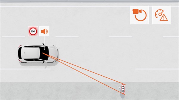 Sandero - Reconnaissance des panneaux de signalisation avec alerte de survitesse